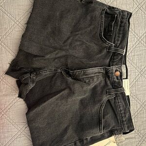 Black Denim Cutoff Shorts